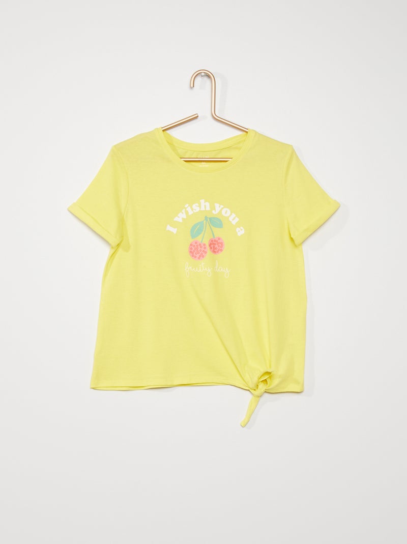 T-shirt estampada AMARELO - Kiabi