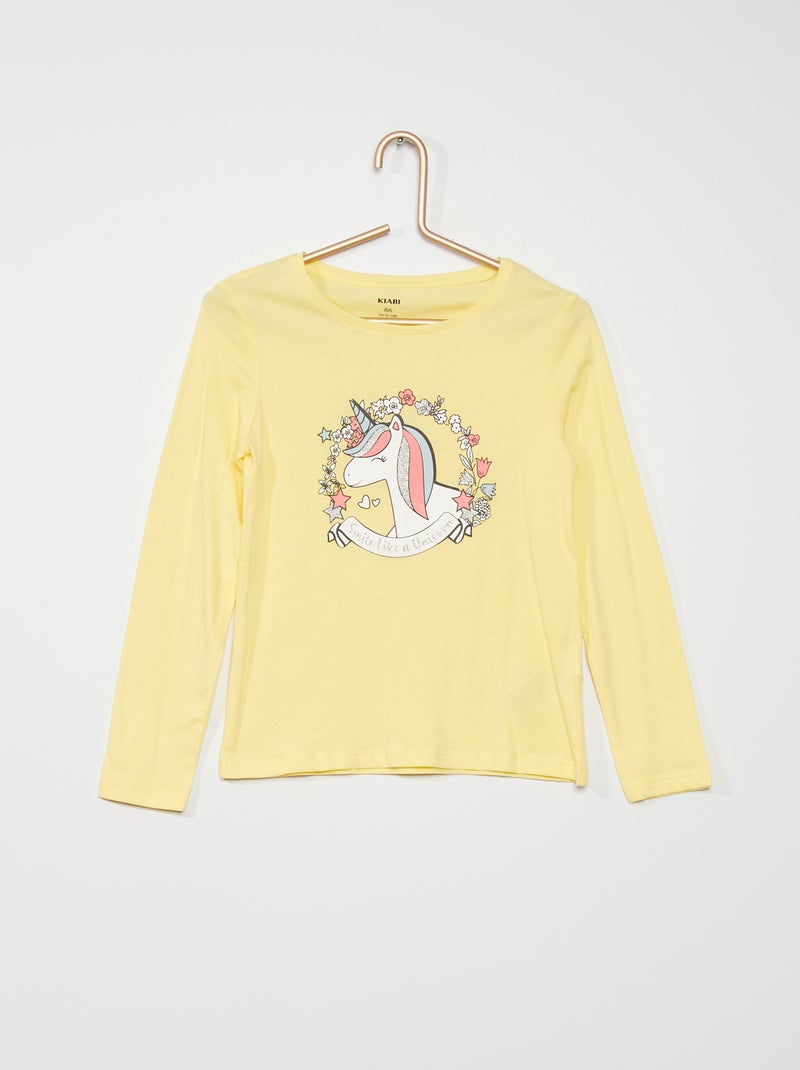 T-shirt estampada AMARELO - Kiabi