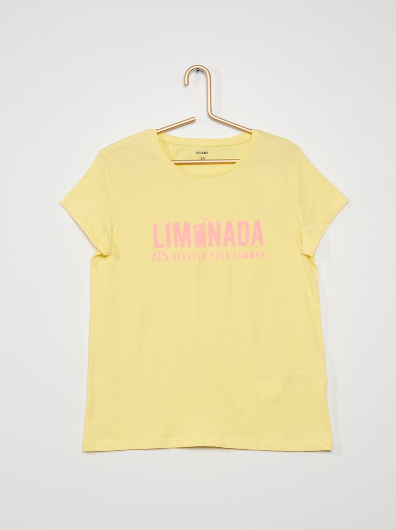 T-shirt estampada AMARELO - Kiabi