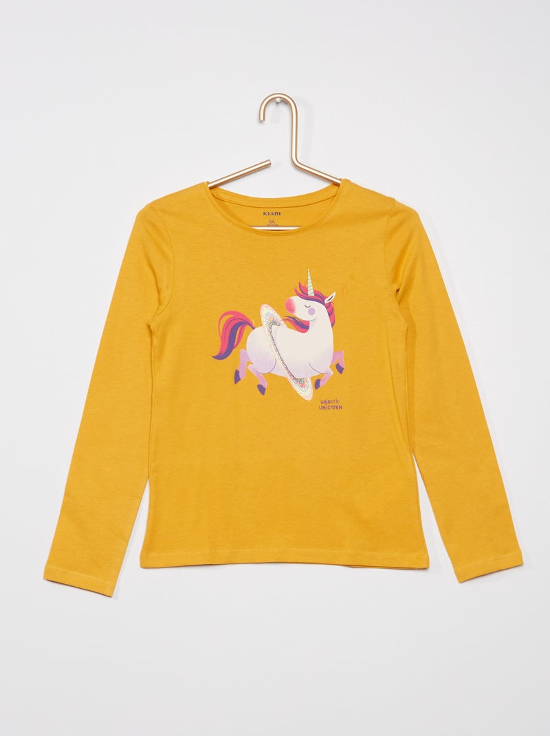 T-shirt estampada AMARELO - Kiabi