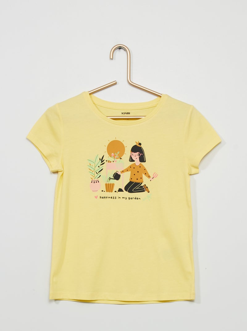 T-shirt estampada AMARELO - Kiabi