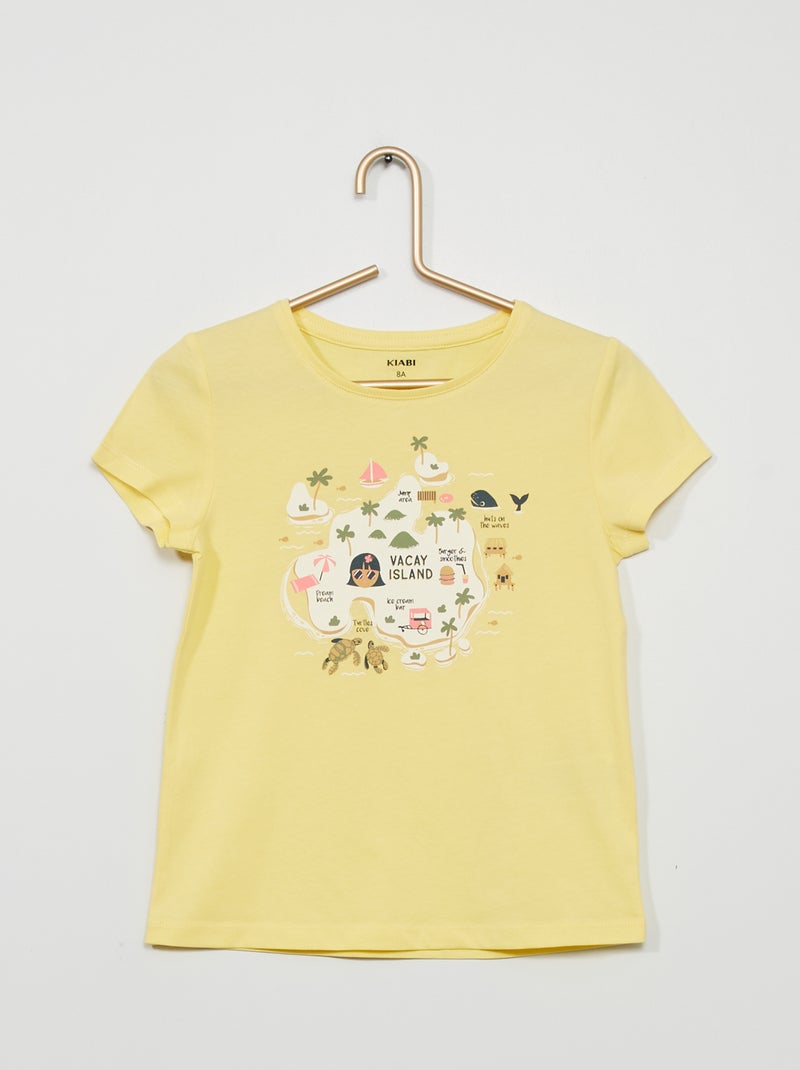 T-shirt estampada AMARELO - Kiabi