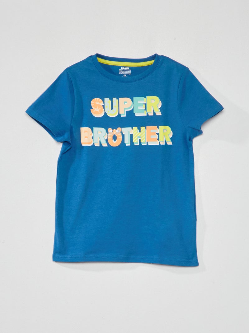 T-shirt estampada AZUL - Kiabi