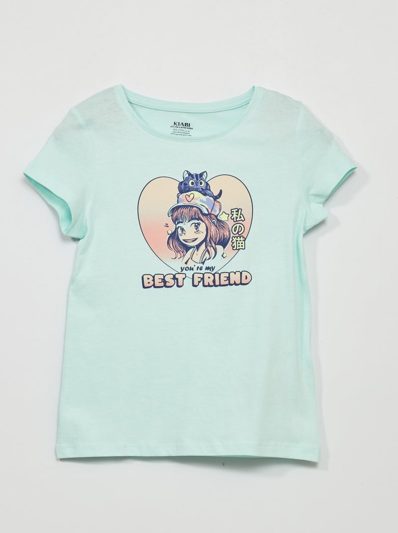T-shirt estampada AZUL - Kiabi