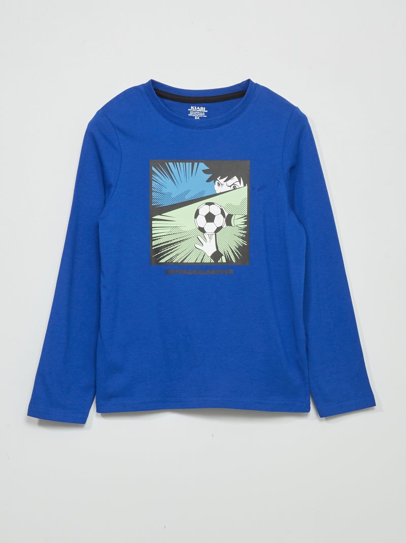 T-shirt estampada AZUL - Kiabi