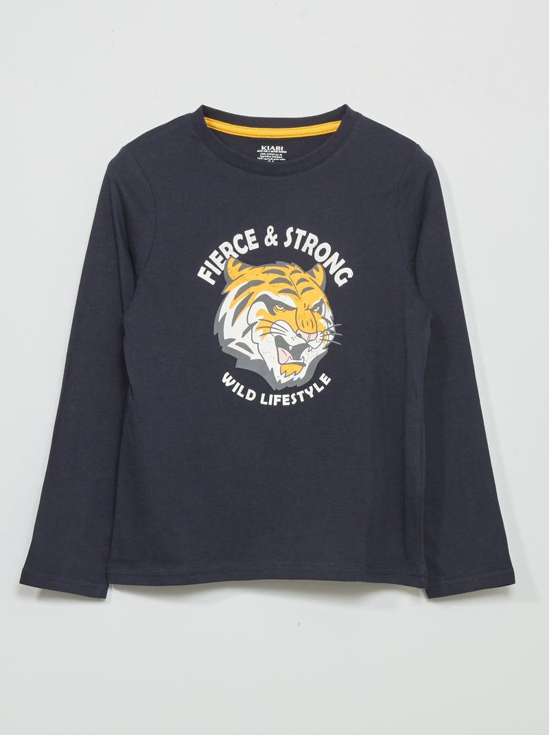 T-shirt estampada AZUL - Kiabi