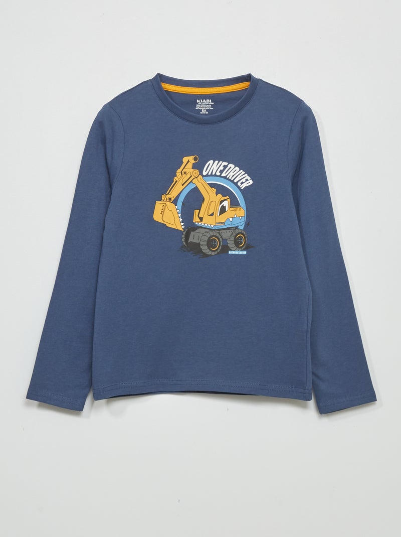 T-shirt estampada AZUL - Kiabi
