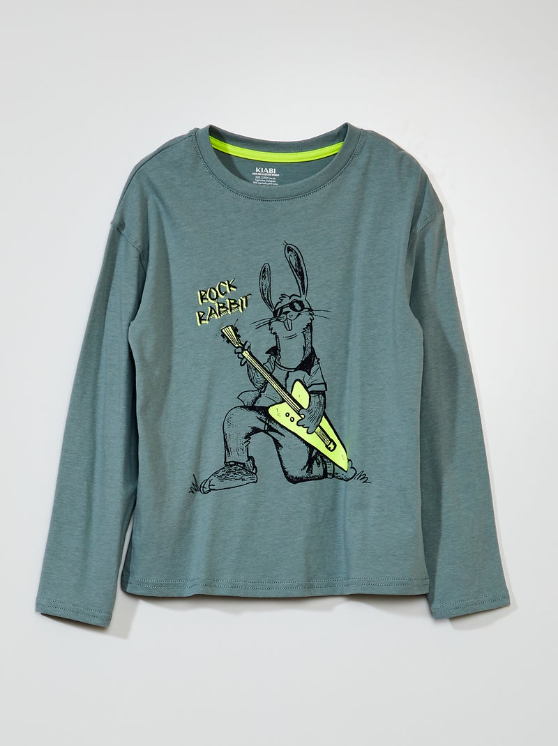 T-shirt estampada AZUL - Kiabi