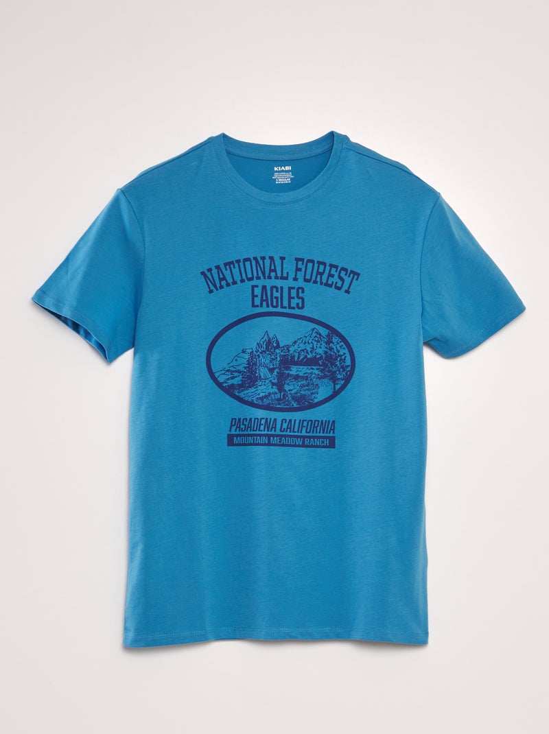 T-shirt estampada AZUL - Kiabi