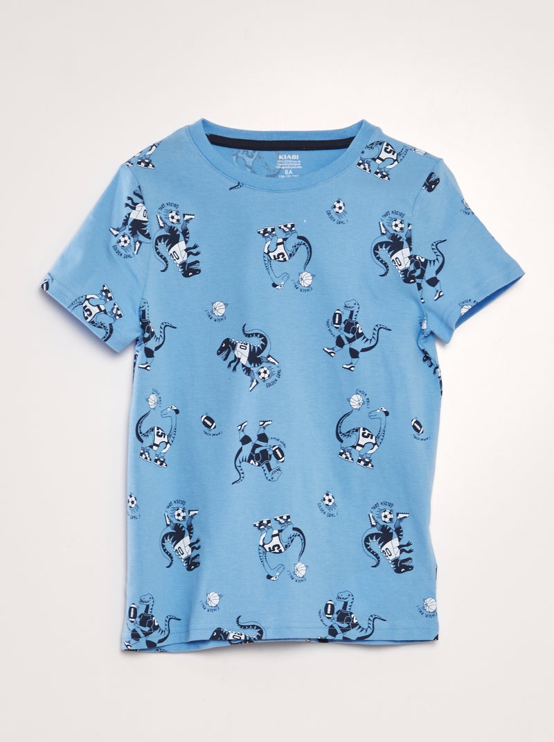 T-shirt estampada AZUL - Kiabi