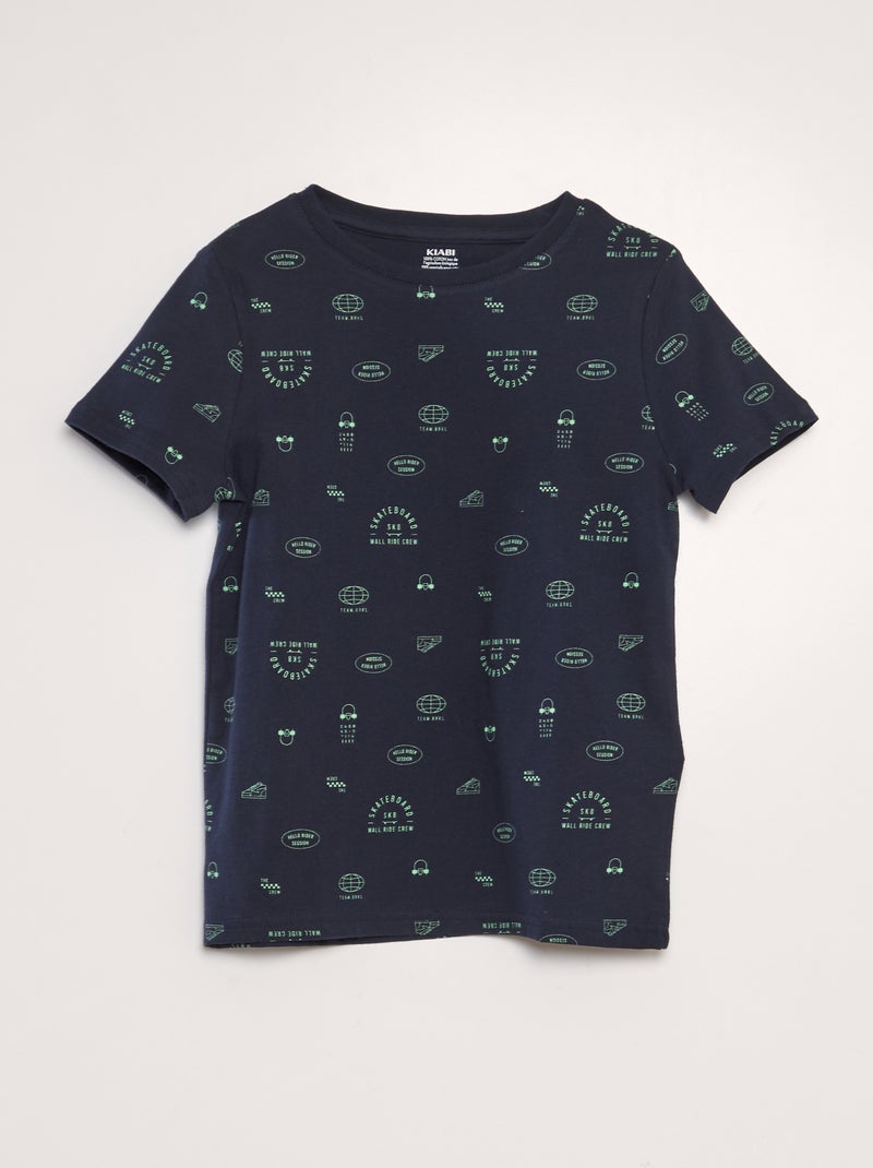 T-shirt estampada AZUL - Kiabi