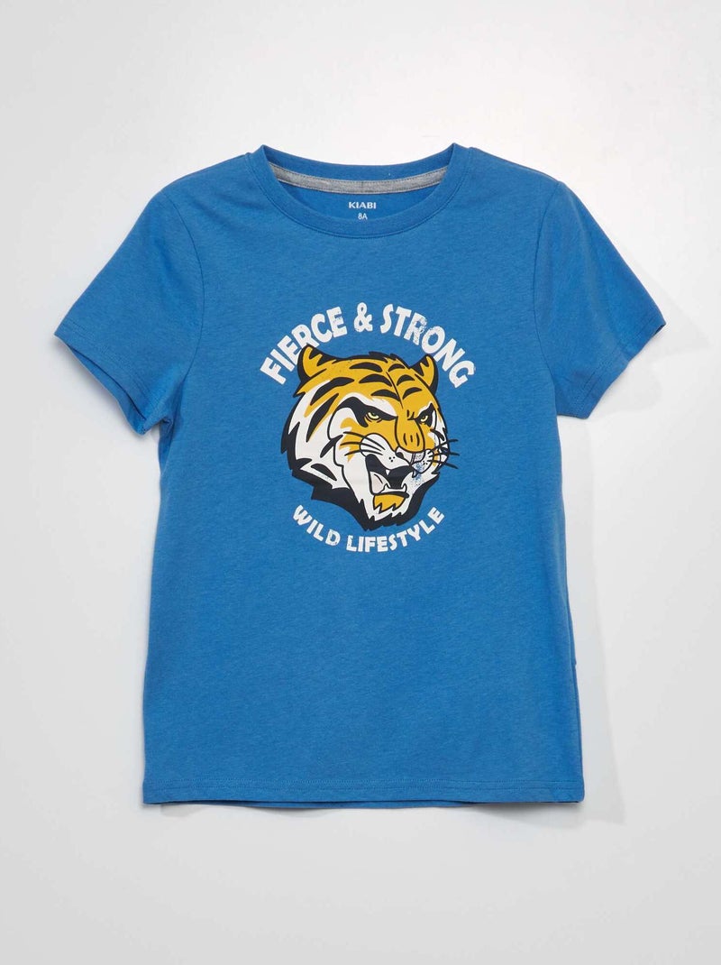 T-shirt estampada AZUL - Kiabi