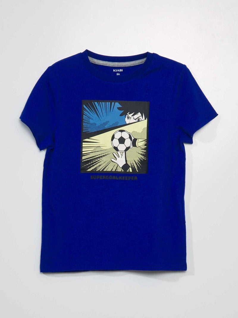 T-shirt estampada AZUL - Kiabi