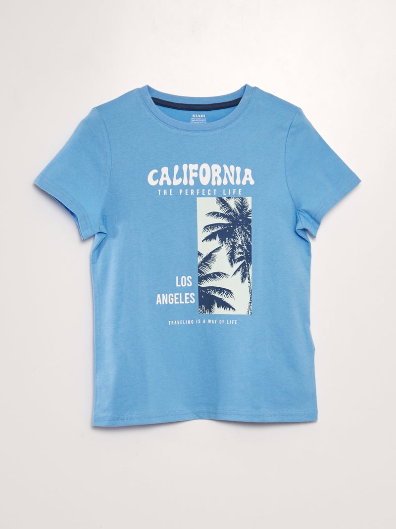 T-shirt estampada AZUL - Kiabi