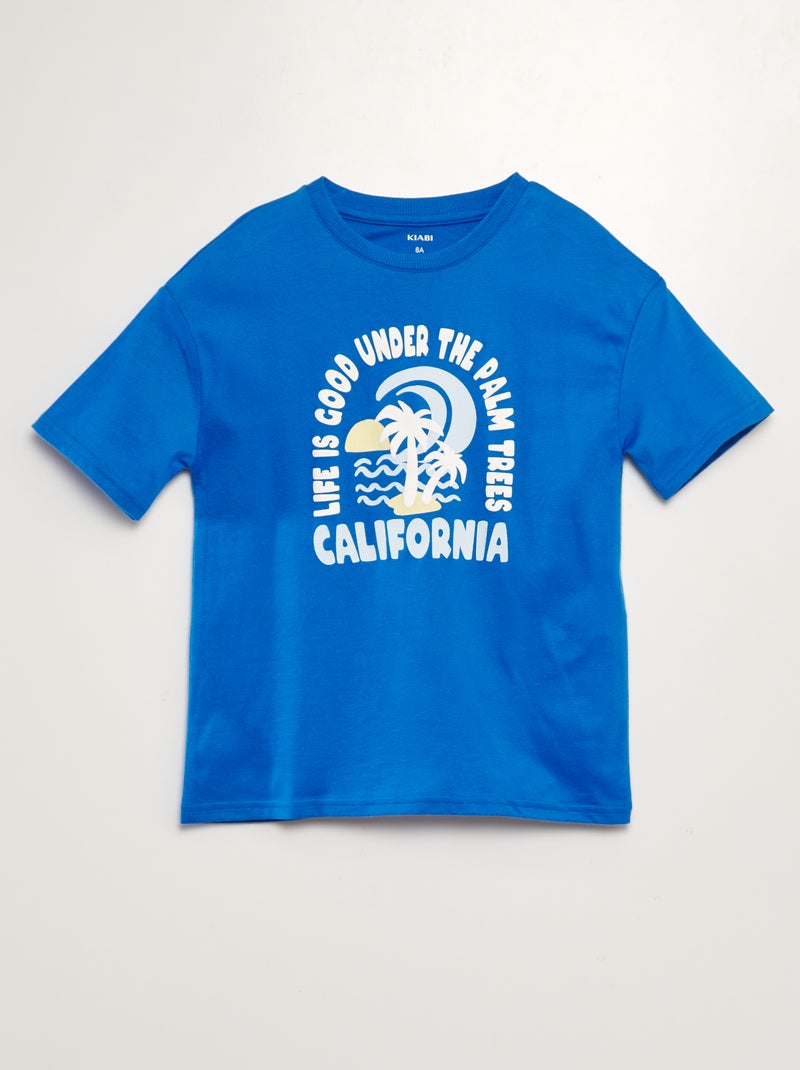 T-shirt estampada AZUL - Kiabi
