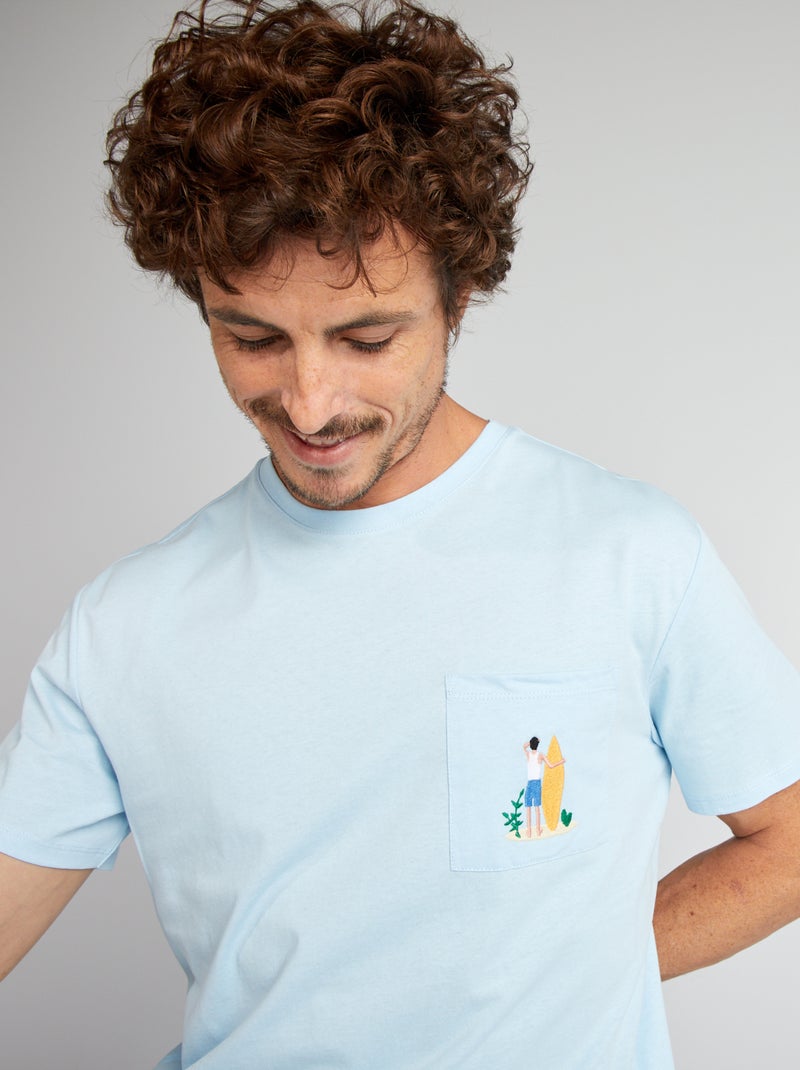 T-shirt estampada AZUL - Kiabi