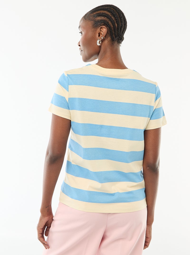 T-shirt estampada Azul - Kiabi