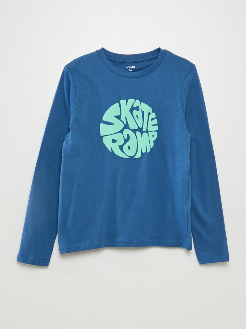 T-shirt estampada AZUL - Kiabi