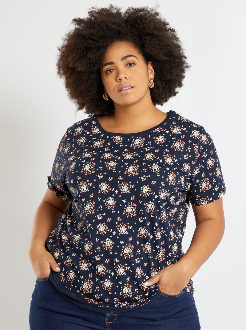 T-shirt estampada AZUL - Kiabi