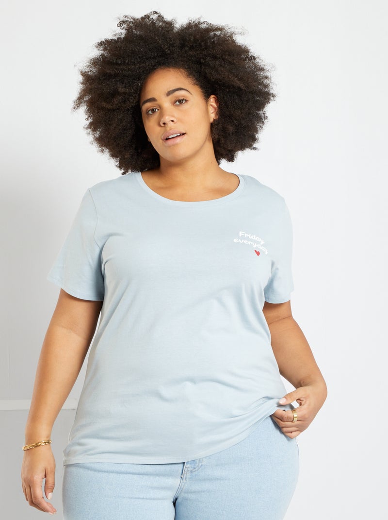 T-shirt estampada AZUL - Kiabi