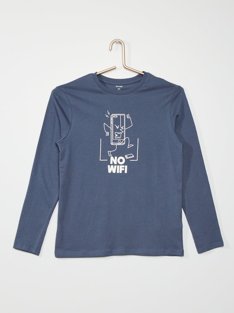 T-shirt estampada AZUL - Kiabi