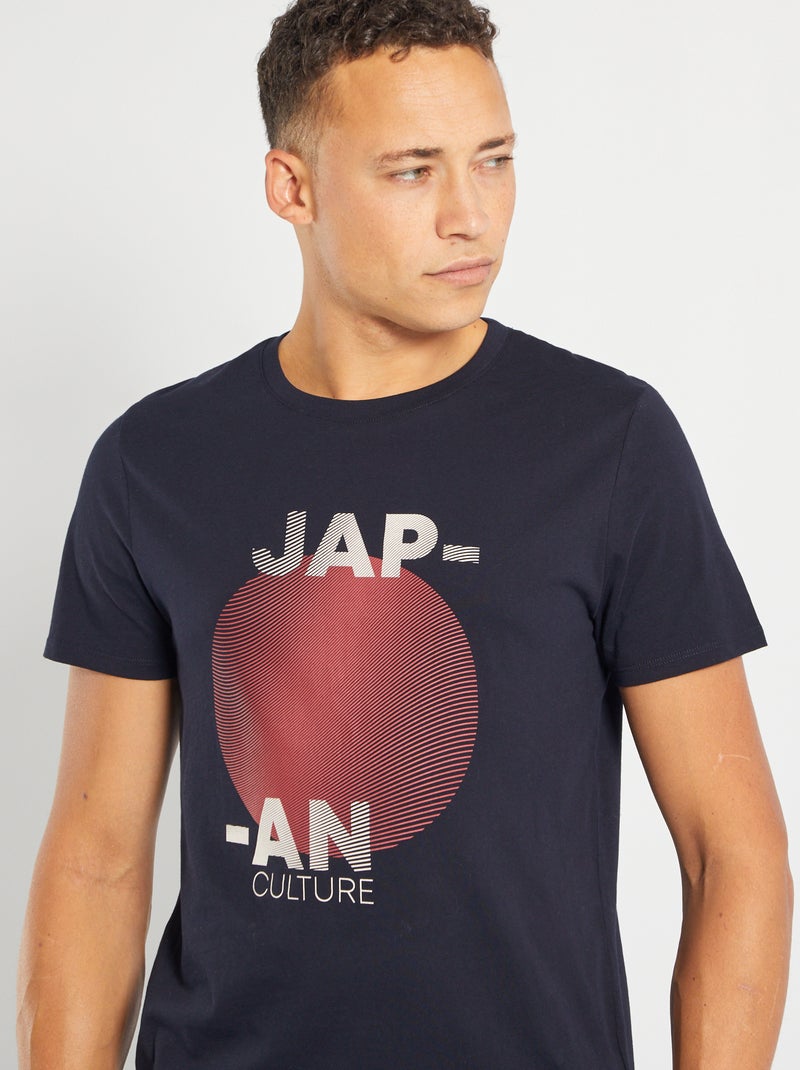 T-shirt estampada AZUL - Kiabi