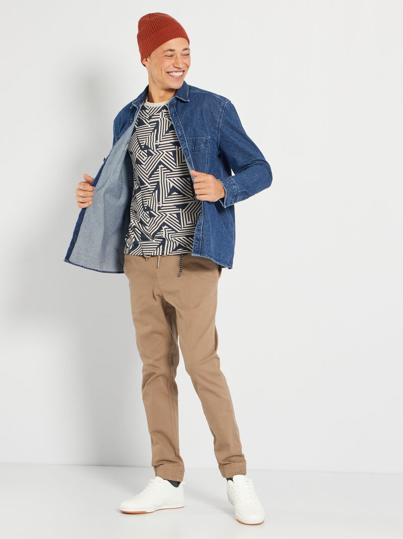 T-shirt estampada AZUL - Kiabi