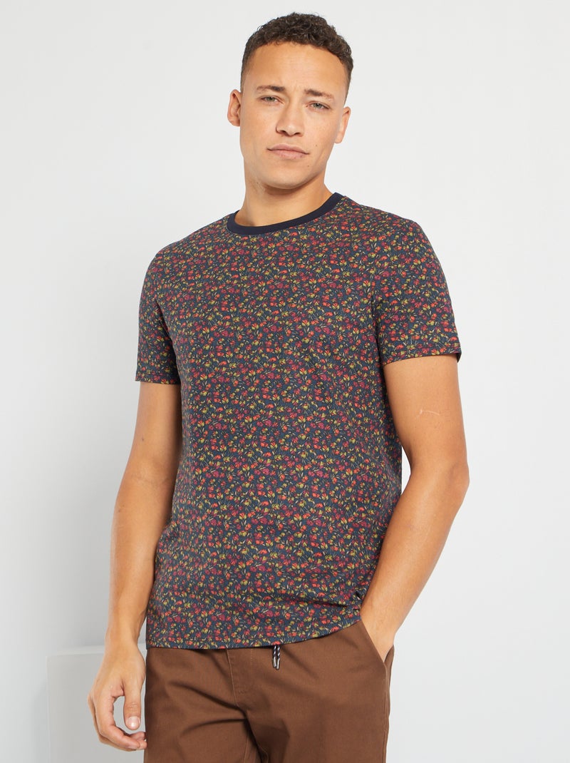 T-shirt estampada AZUL - Kiabi