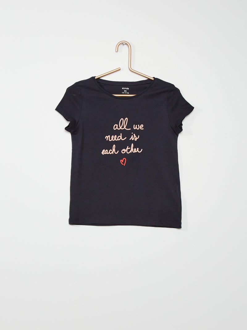 T-shirt estampada AZUL - Kiabi