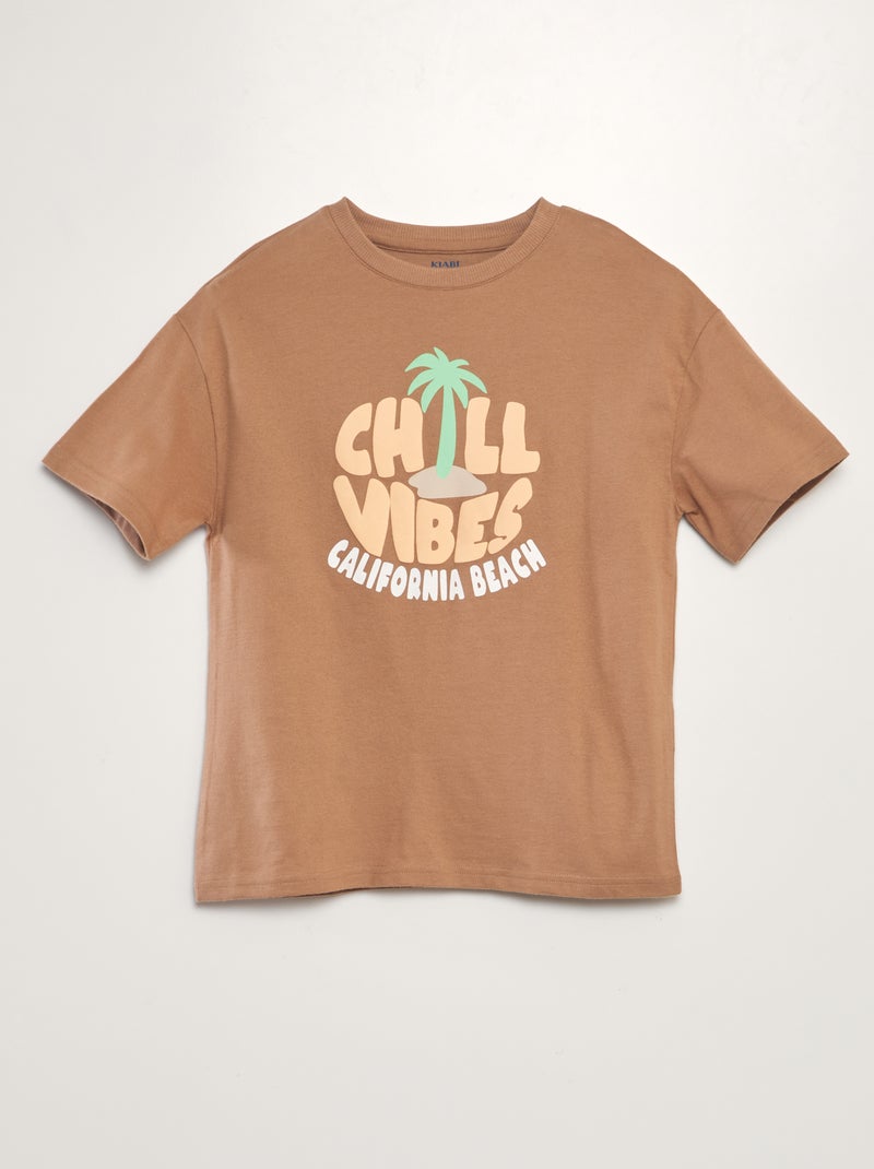 T-shirt estampada BEGE - Kiabi