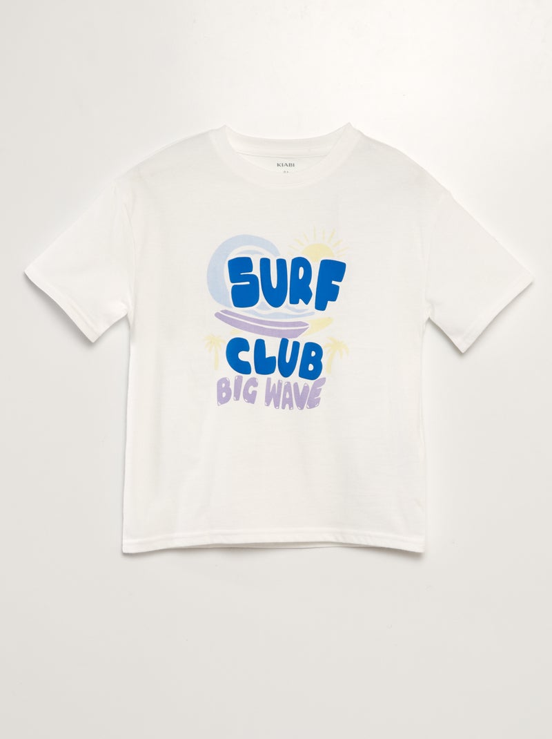 T-shirt estampada BEGE - Kiabi