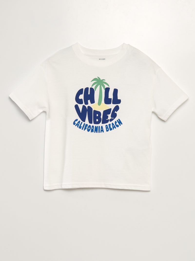 T-shirt estampada BEGE - Kiabi