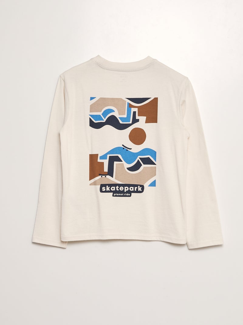T-shirt estampada BEGE - Kiabi
