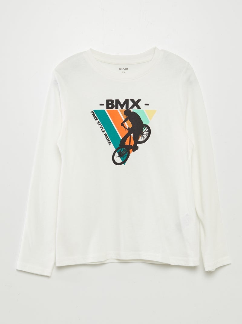 T-shirt estampada BEGE - Kiabi