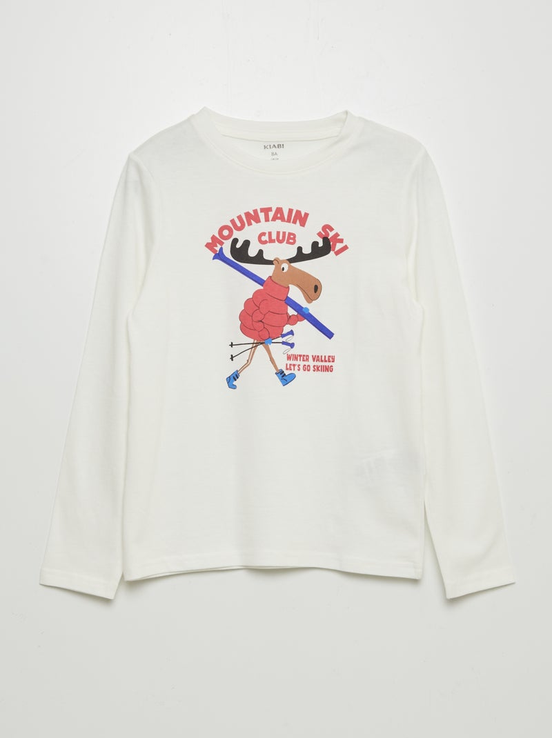 T-shirt estampada BEGE - Kiabi