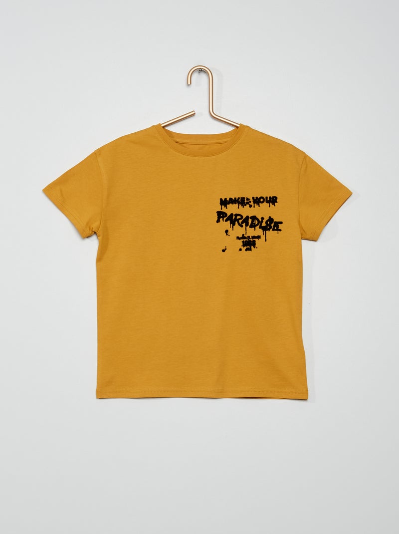 T-shirt estampada BEGE - Kiabi