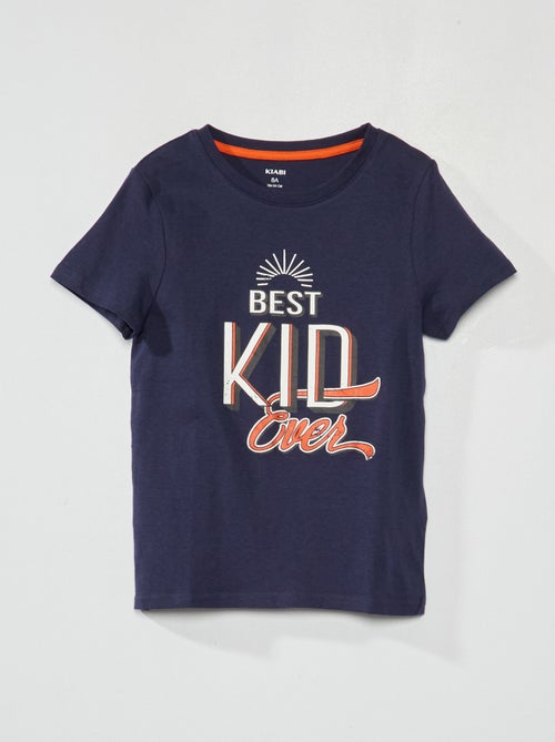 T-shirt estampada 'best kid ever' - Kiabi