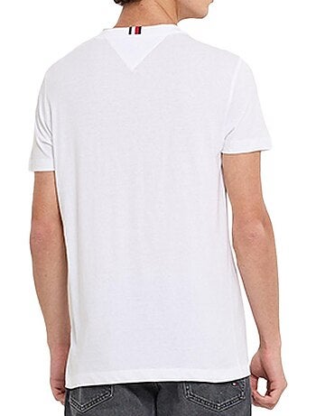 T-shirt estampada branca para homem tommy hilfiger