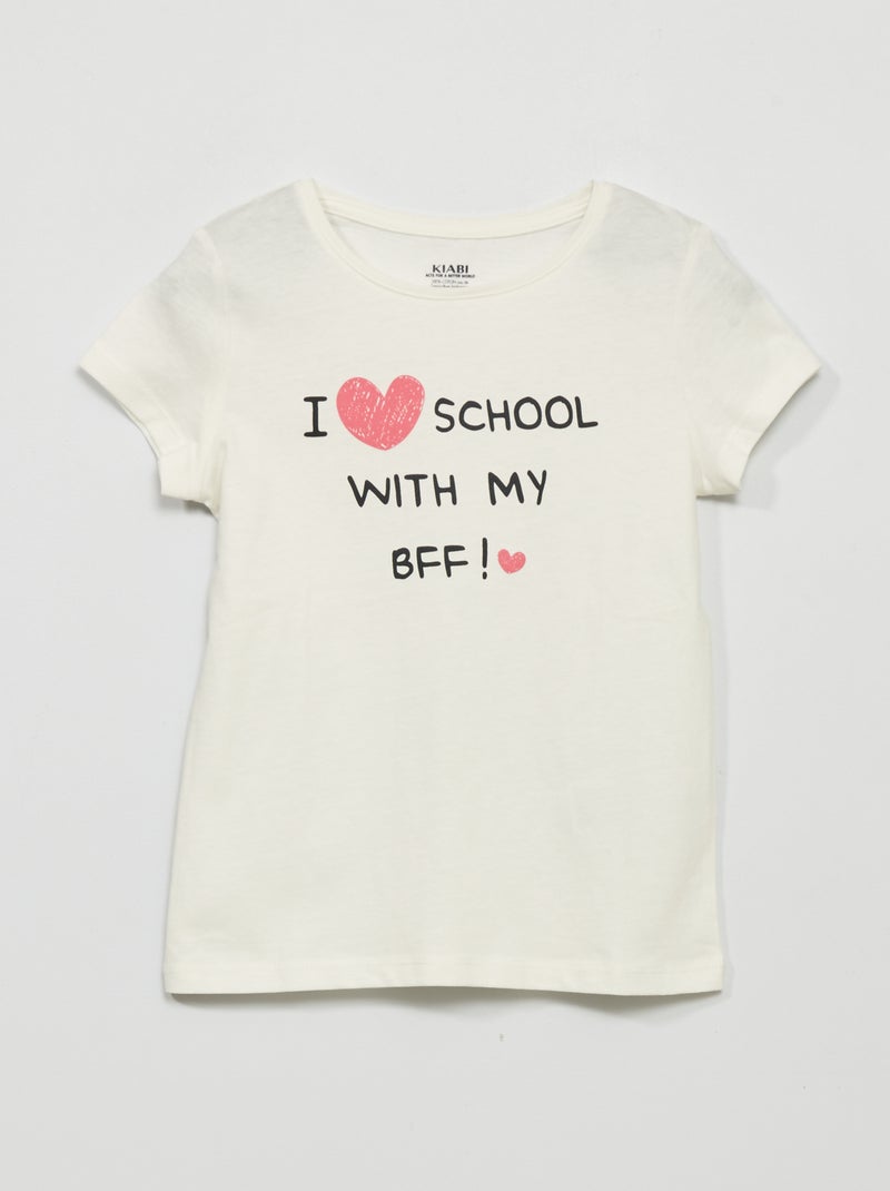 T-shirt estampada BRANCO - Kiabi