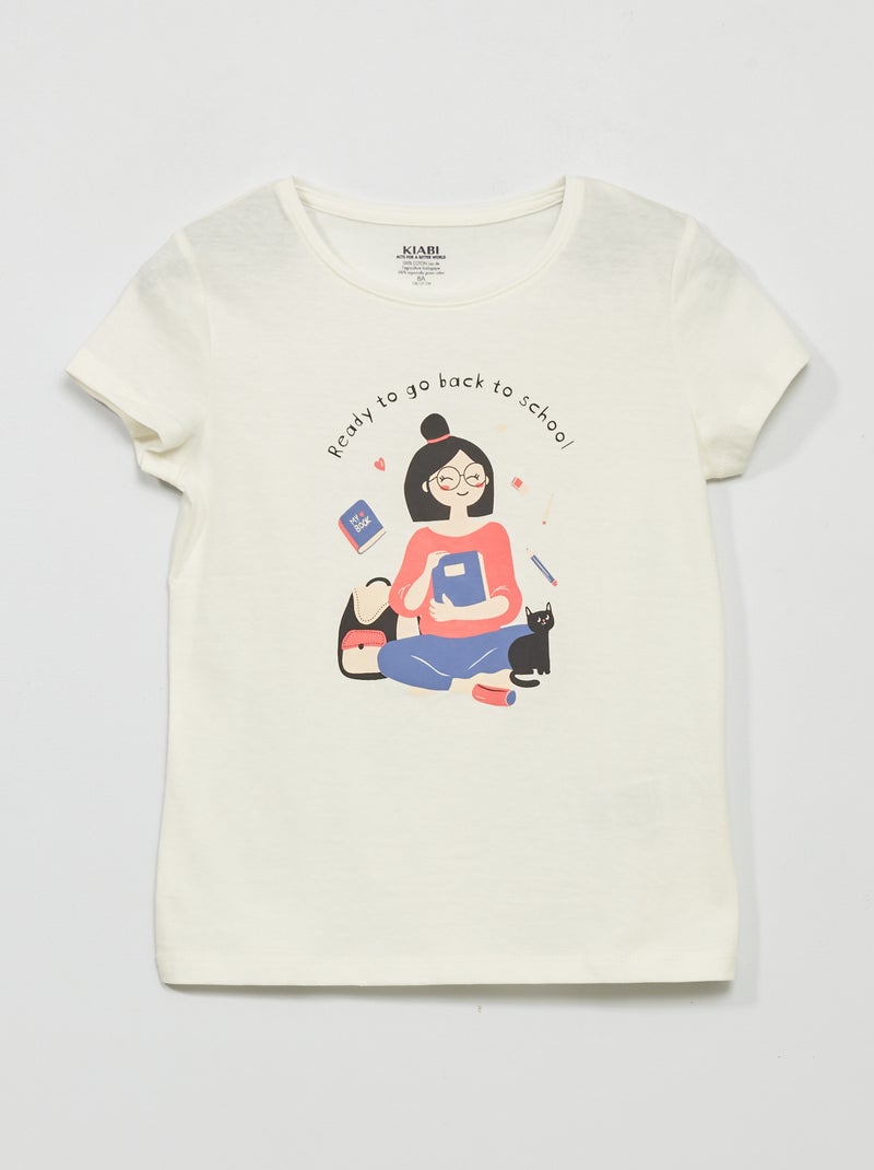 T-shirt estampada BRANCO - Kiabi