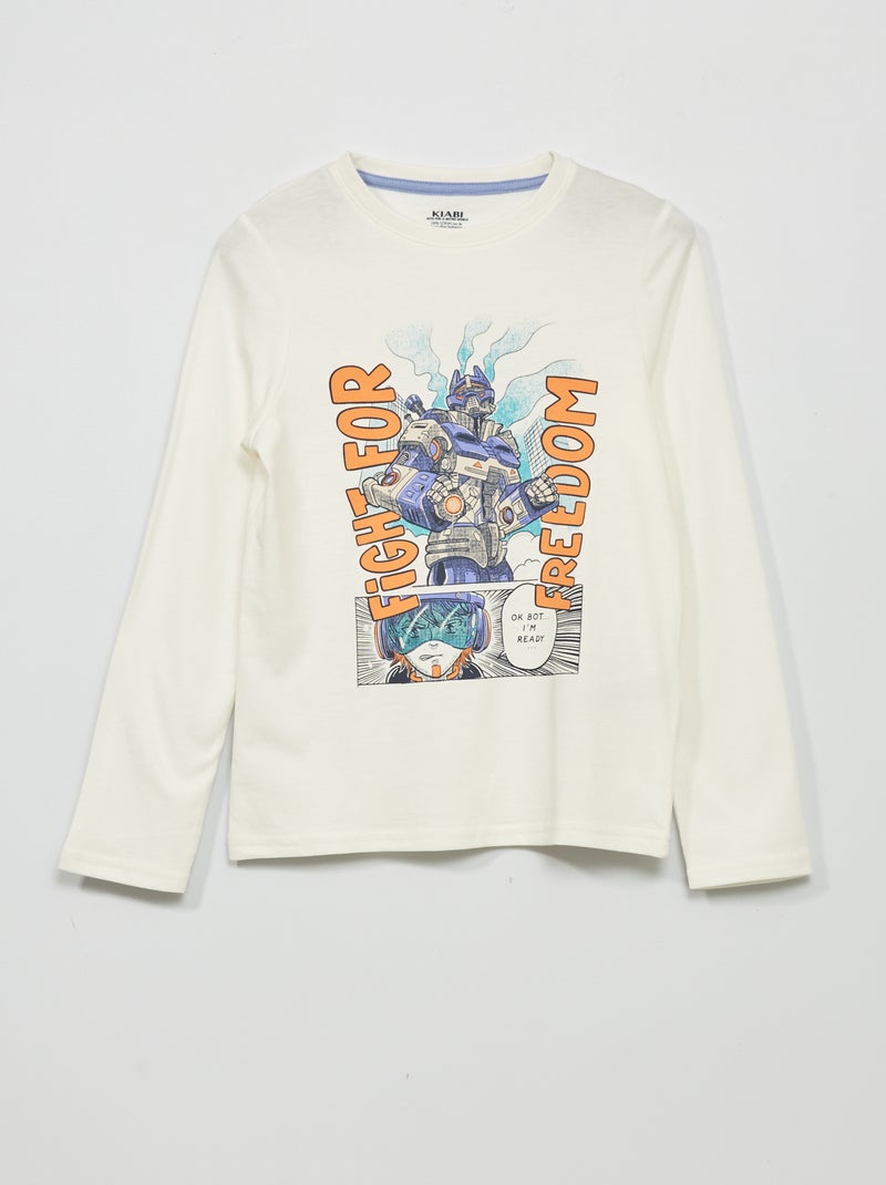 T-shirt estampada BRANCO - Kiabi