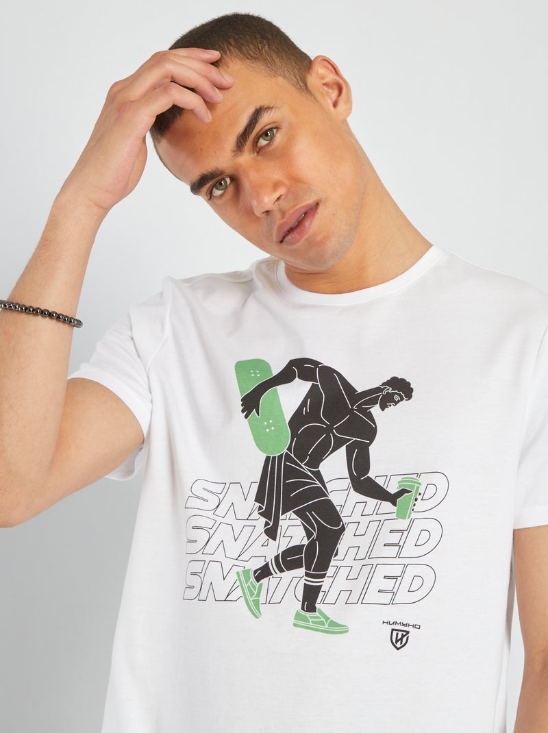 T-shirt estampada BRANCO - Kiabi