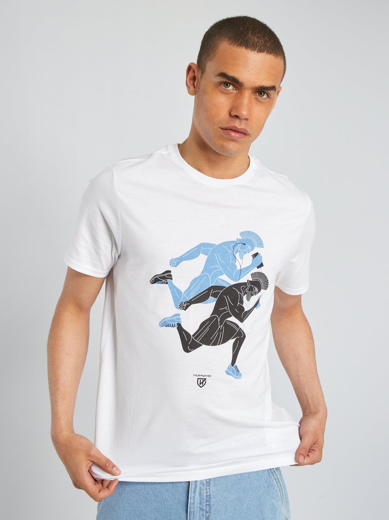 T-shirt estampada BRANCO - Kiabi