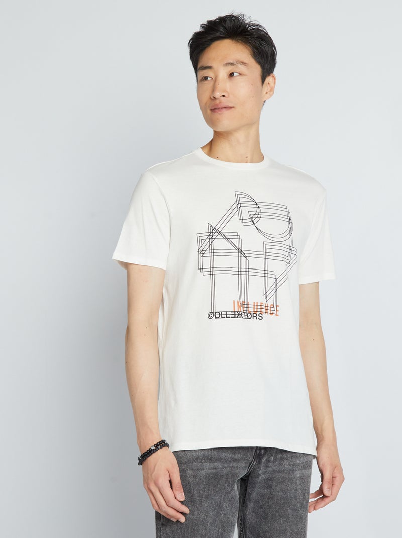 T-shirt estampada BRANCO - Kiabi