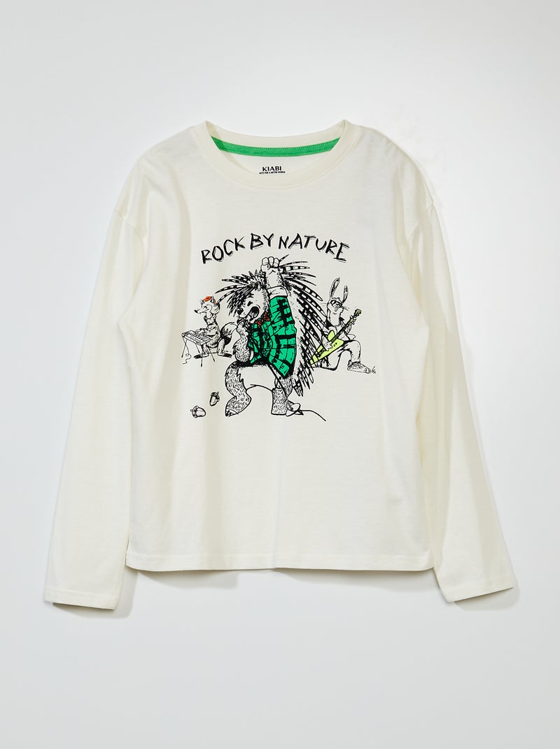 T-shirt estampada BRANCO - Kiabi
