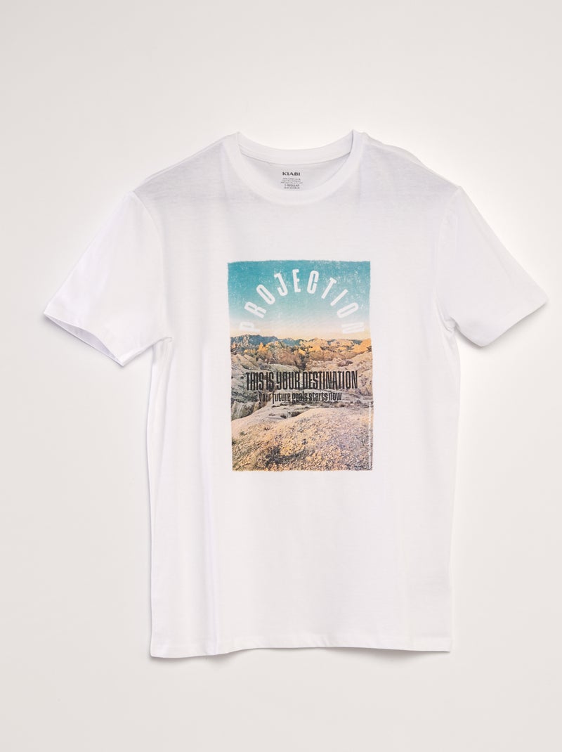 T-shirt estampada BRANCO - Kiabi