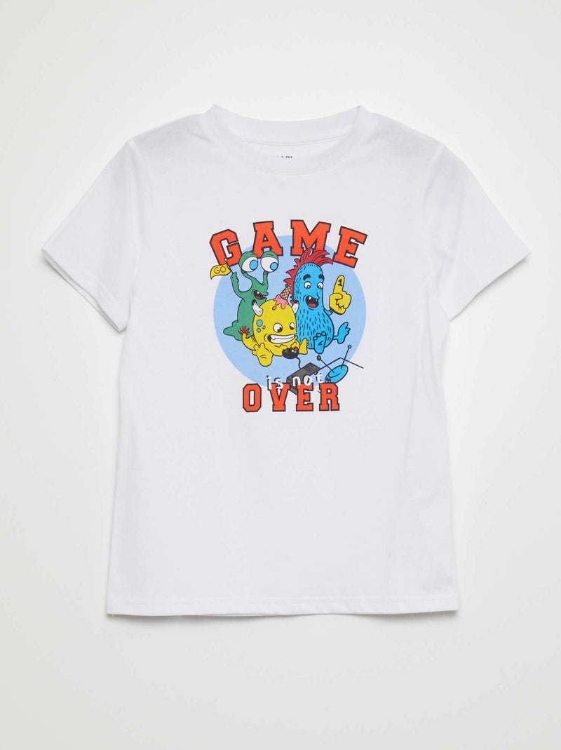 T-shirt estampada BRANCO - Kiabi
