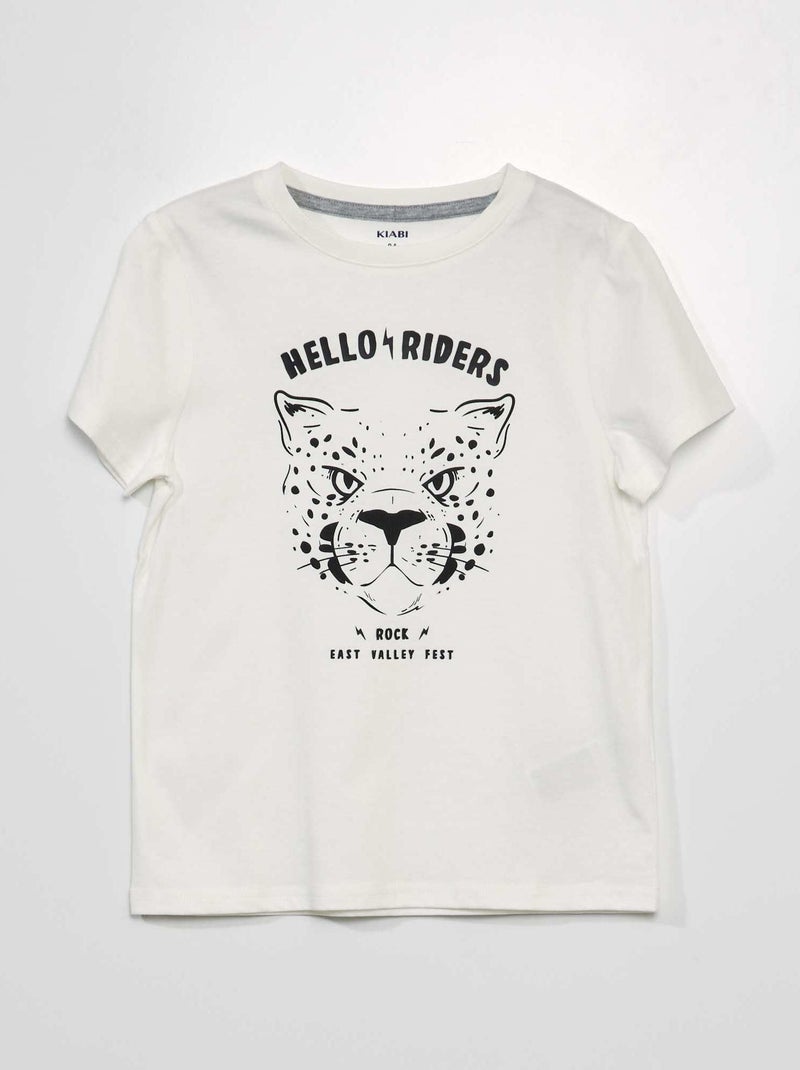 T-shirt estampada BRANCO - Kiabi