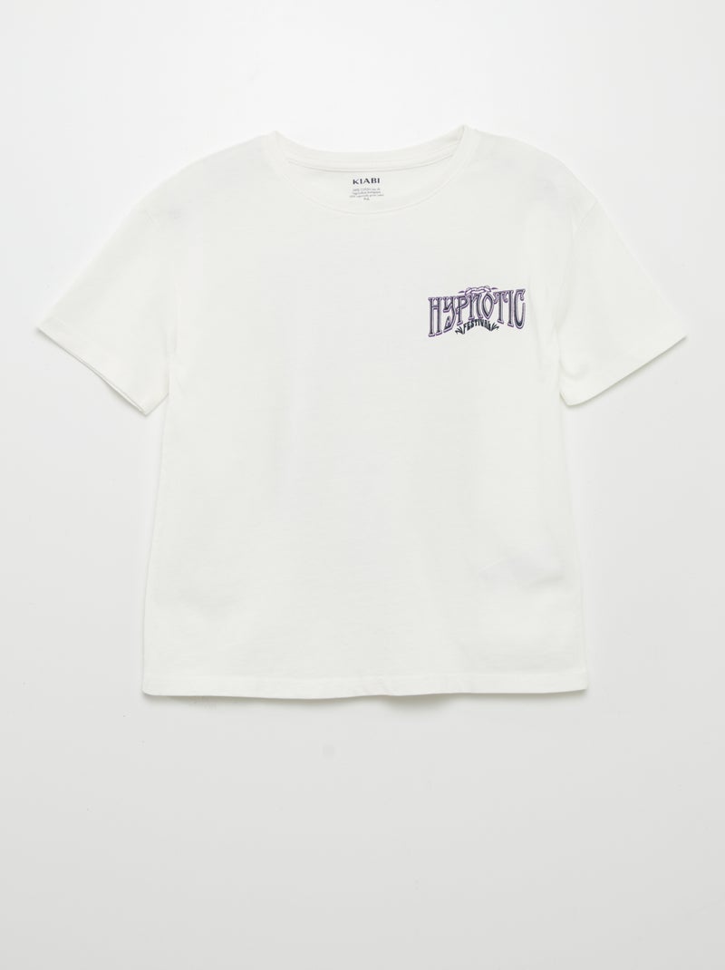 T-shirt estampada BRANCO - Kiabi