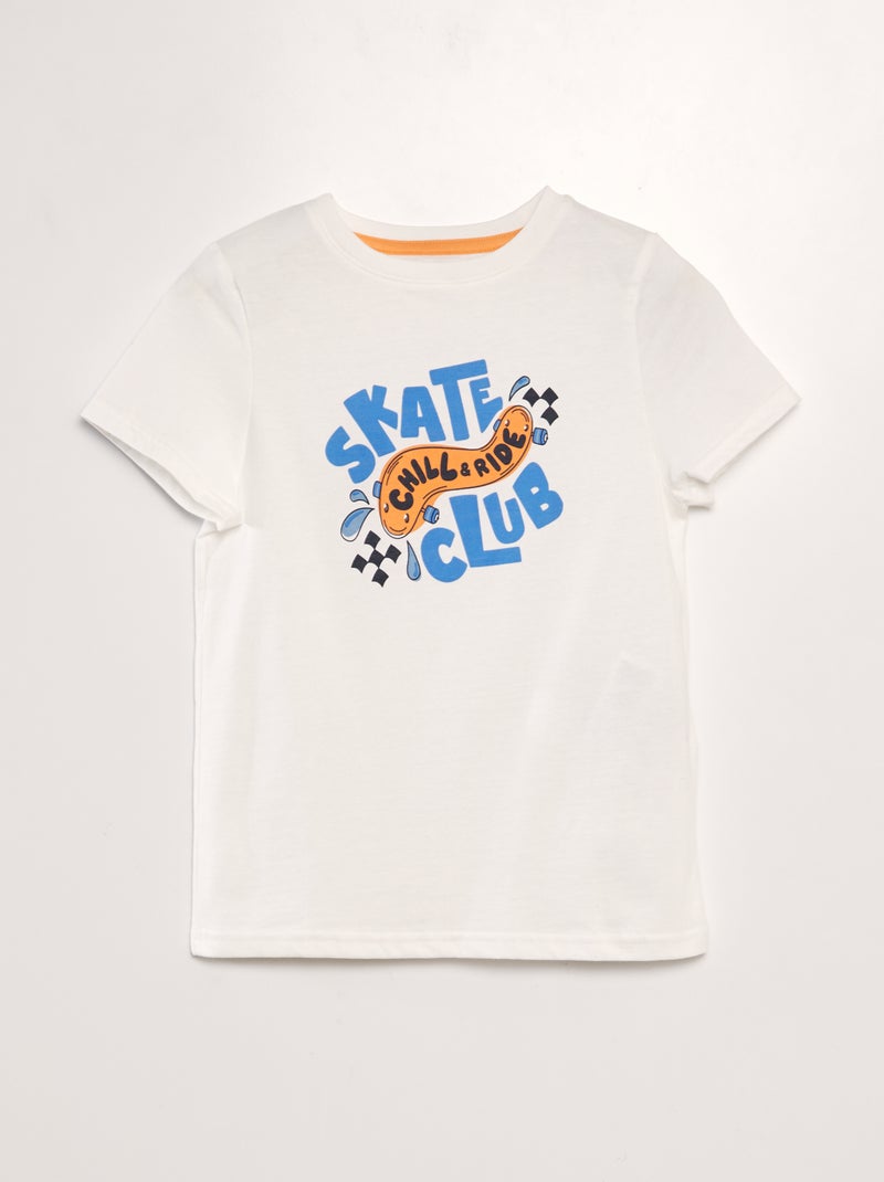 T-shirt estampada BRANCO - Kiabi